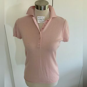 Nordstrom 3 dot - short sleeve, light weight cashmere, pink sweater